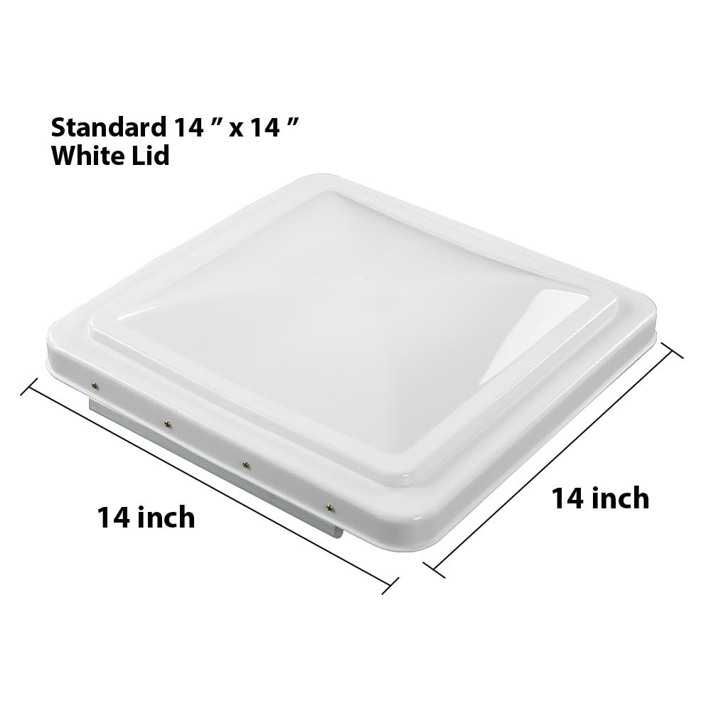White 14" x 14" RV Roof Vent Cover 2 Pcs O645