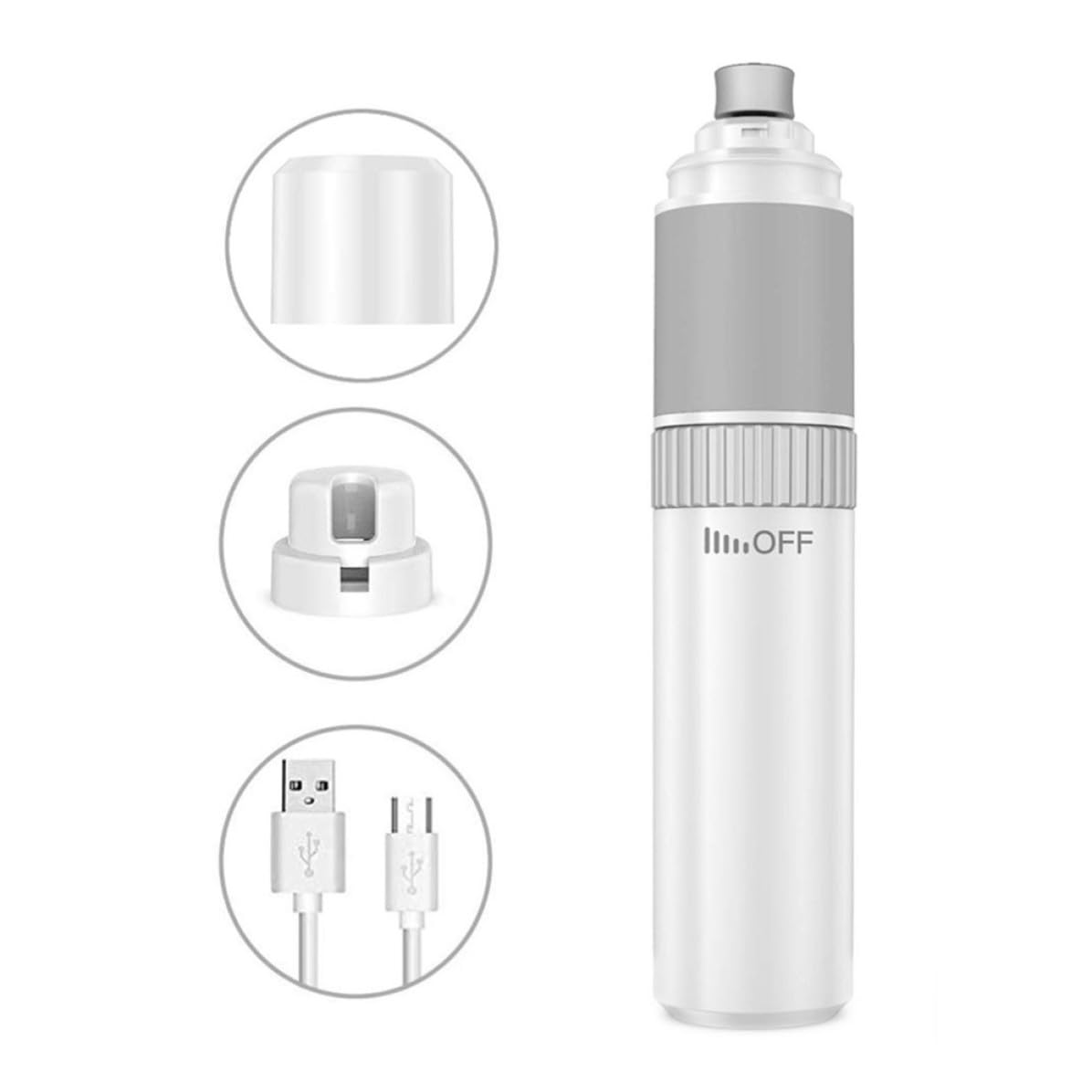 Electric Pet Nail Grinder Trimmer with Finger-Hold Silicone Absorption G2012