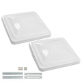 White 14" x 14" RV Roof Vent Cover 2 Pcs O645