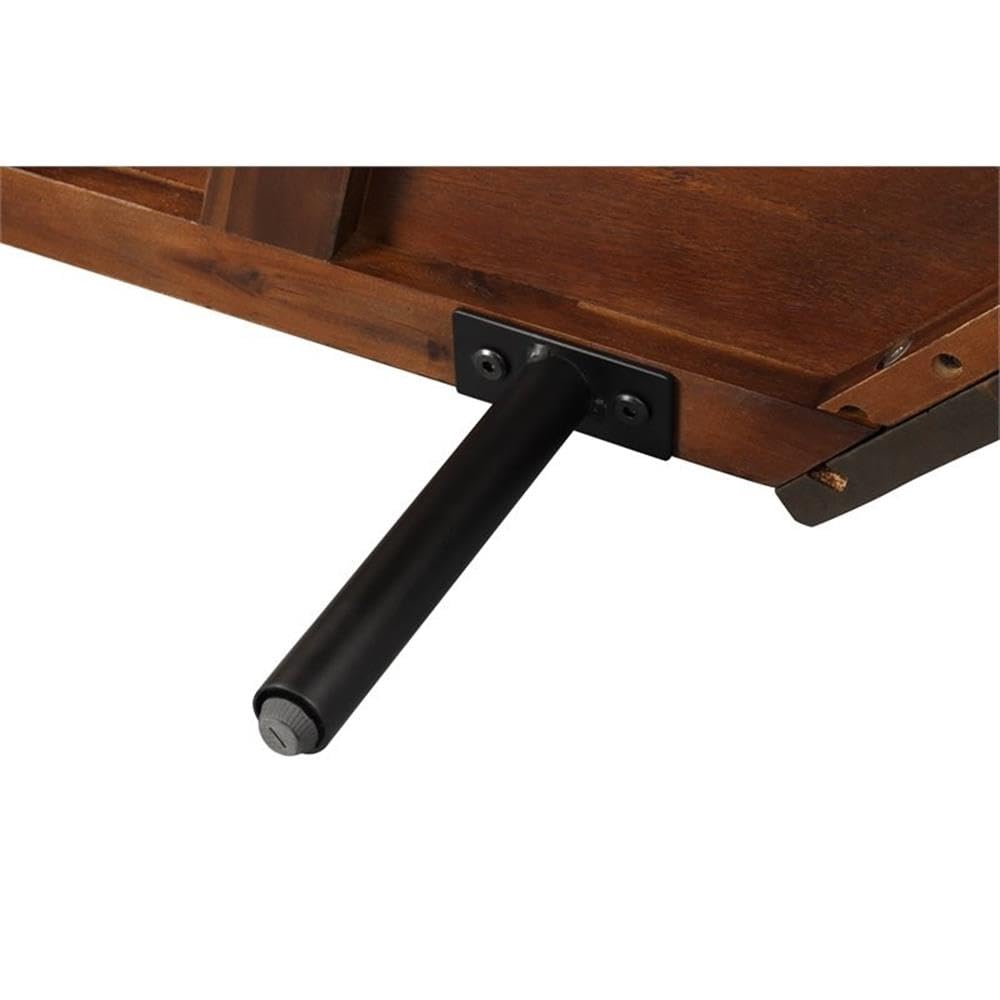 Brown Acacia Wood Corner Media Stand K619702