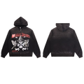 Vale Forever Valley Dreams Graphic Zip-Up Hoodie Black