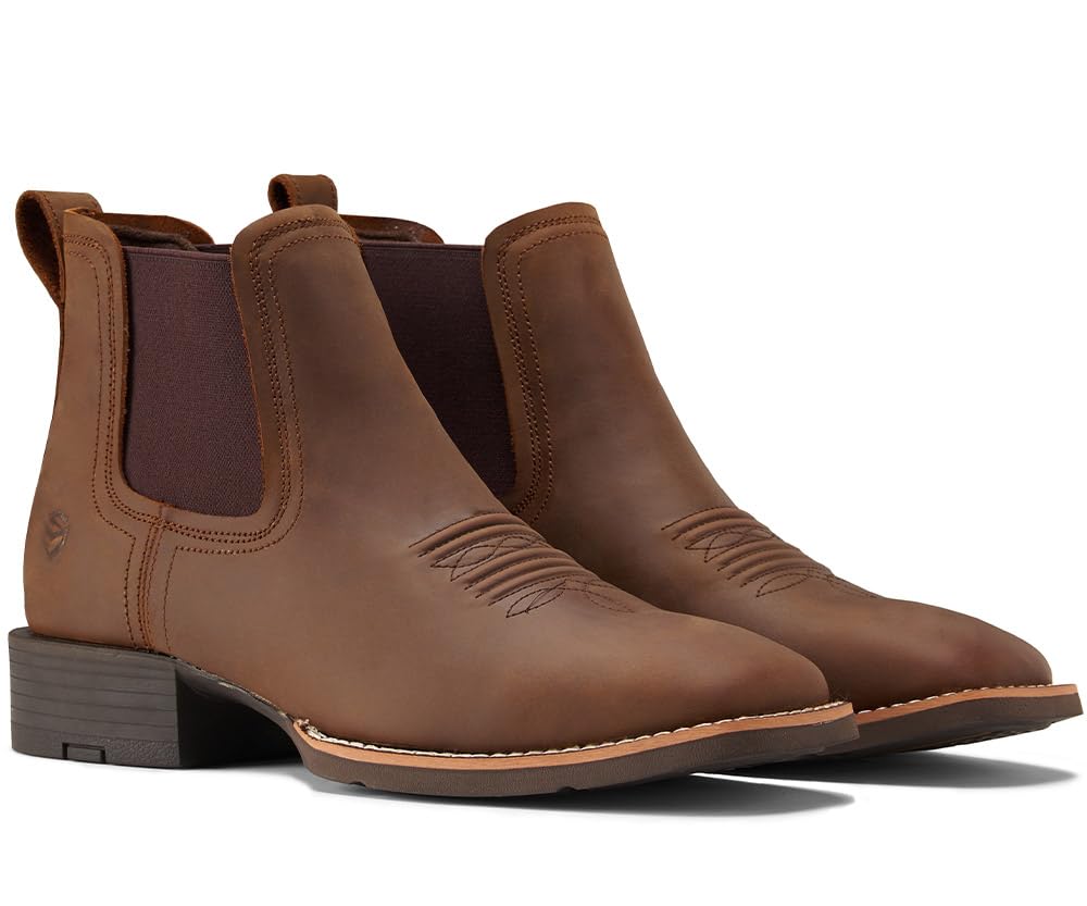 Slip-On Square Toe Western Boots B1656
