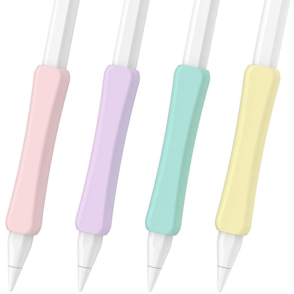 Silicone Grip Compatible with Apple Pencil 2nd Generation, USB-C & Pro (Purple/Pink/Yellow/Green) K909045