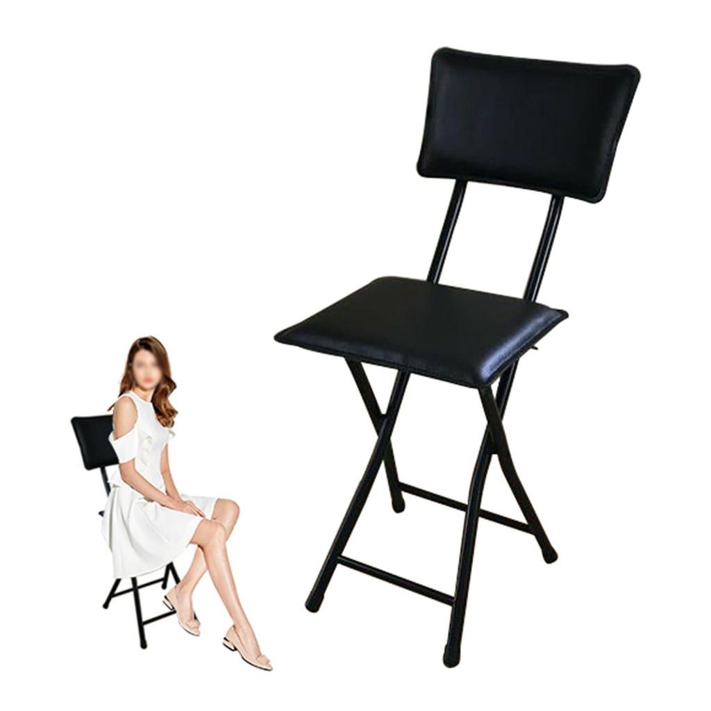 Square Foldable Counter Height Stool with Backrest Z2693