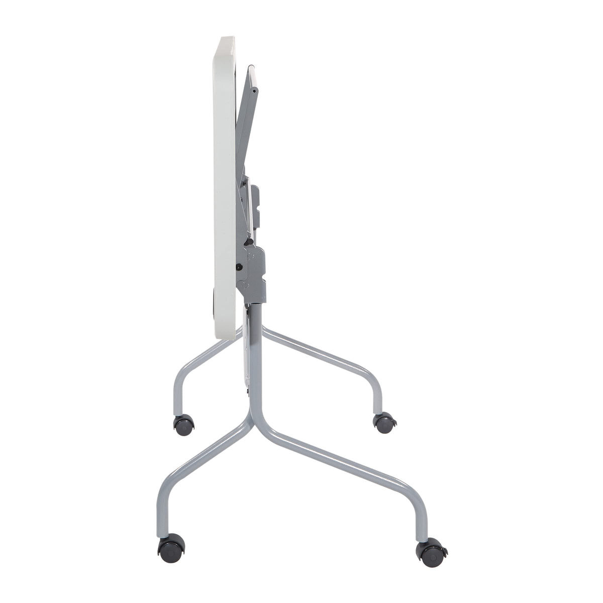 Light Gray Resin Multipurpose Flip Training Table with Locking Casters L1152