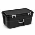 22 Gallon Black Plastic Wheeled Storage Trunk W892023