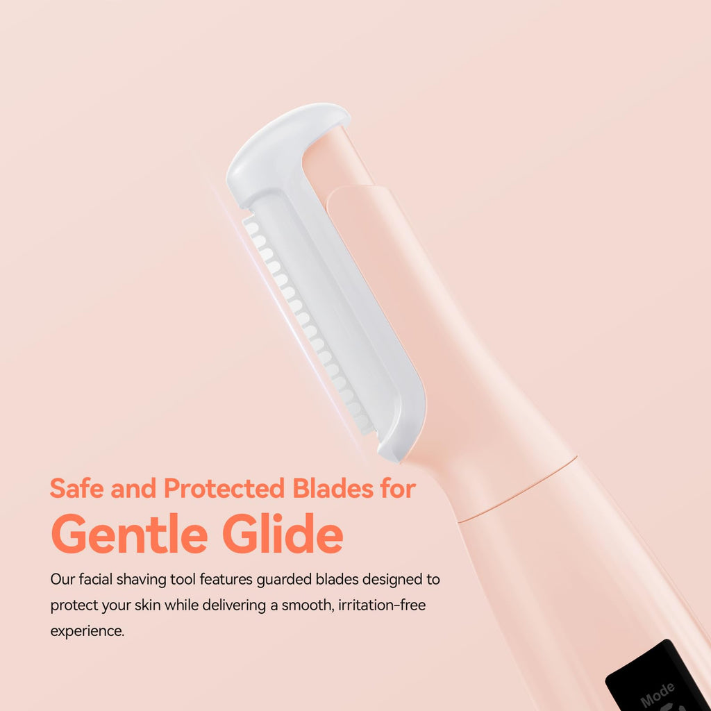 Pink Rechargeable Facial Razor with 8 Blades M717588