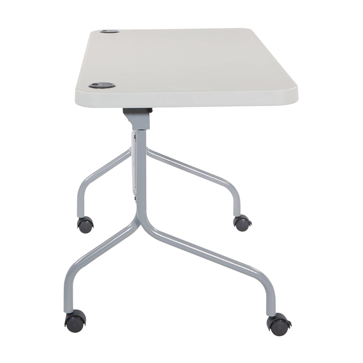 Light Gray Resin Multipurpose Flip Training Table with Locking Casters L1152