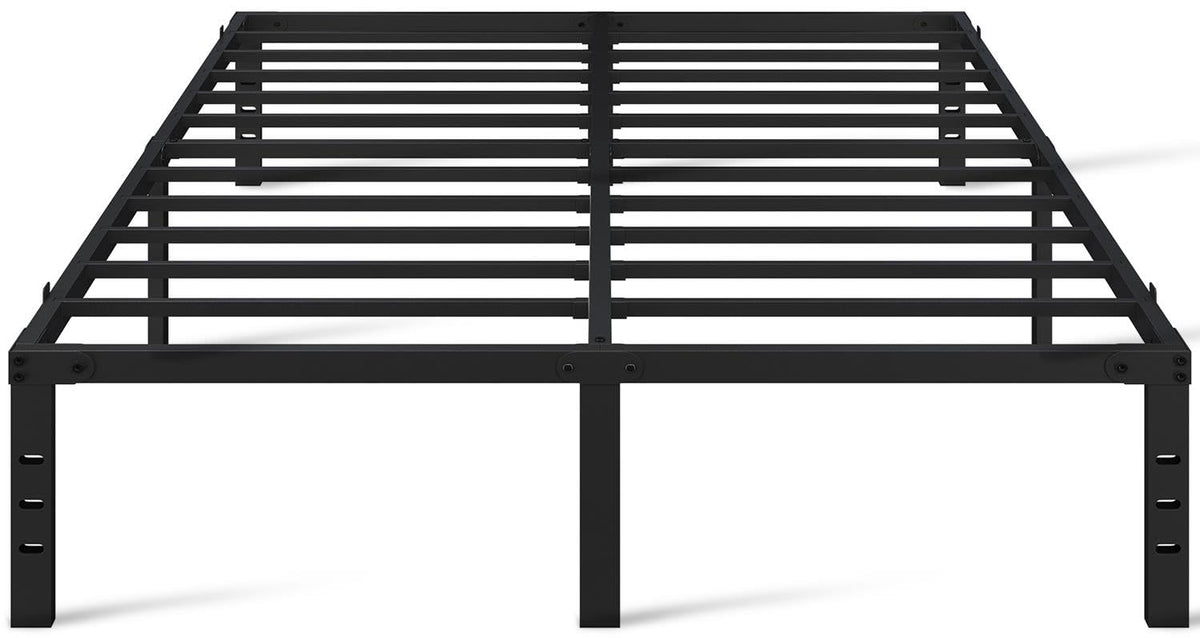 14 Inch Queen Size Black Metal Platform Bed Frame N3786