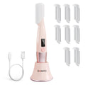 Pink Rechargeable Facial Razor with 8 Blades M717588