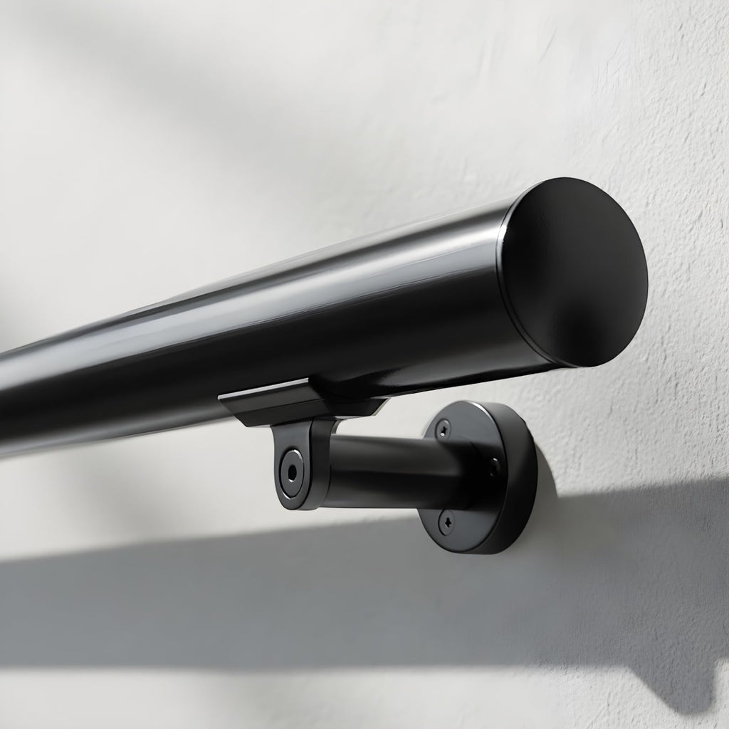 6FT Aluminum Handrail Kit Matte Black Z5771