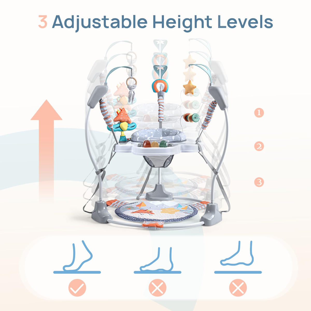 Baby Activity Center with Music, 3 Heights V2610