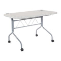 Light Gray Resin Multipurpose Flip Training Table with Locking Casters L1152