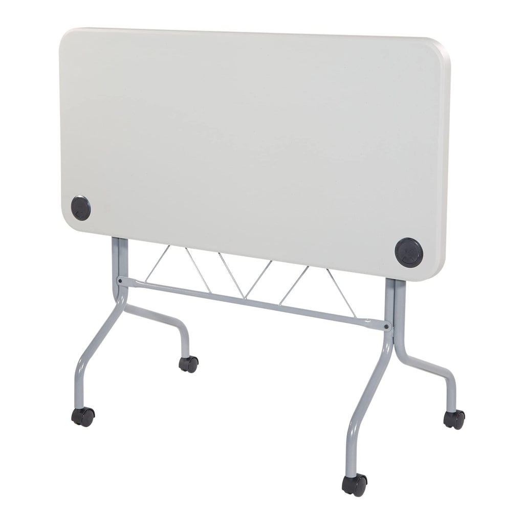 Light Gray Resin Multipurpose Flip Training Table with Locking Casters L1152