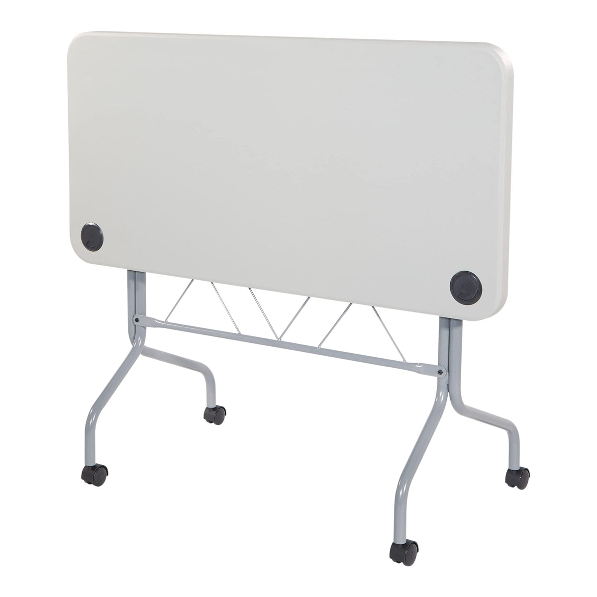 Light Gray Resin Multipurpose Flip Training Table with Locking Casters L1152