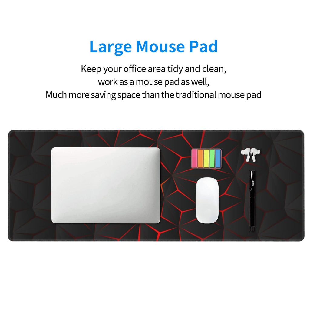 Black Red Large Gaming Mouse Pad 31.5 x 12 inch P122