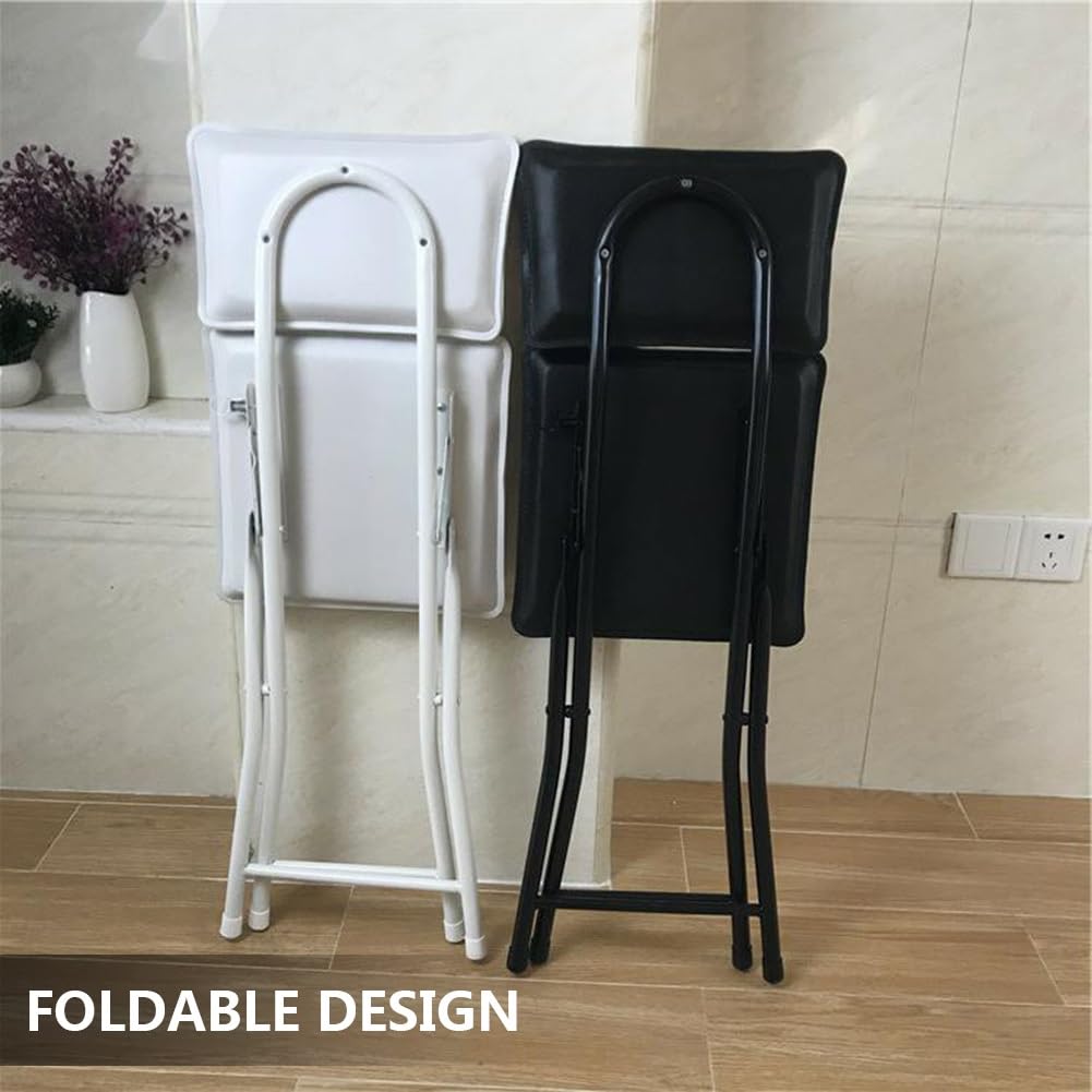 Square Foldable Counter Height Stool with Backrest Z2693