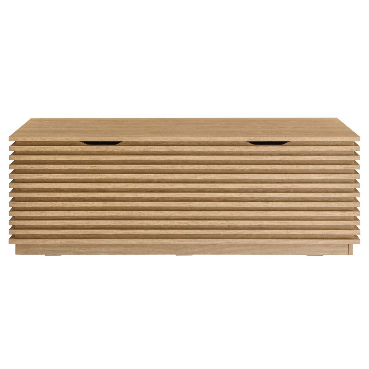 Oak Wood Grain Storage Bench W724