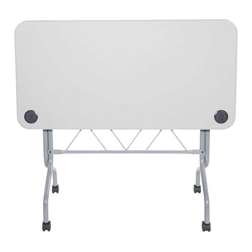 Light Gray Resin Multipurpose Flip Training Table with Locking Casters L1152