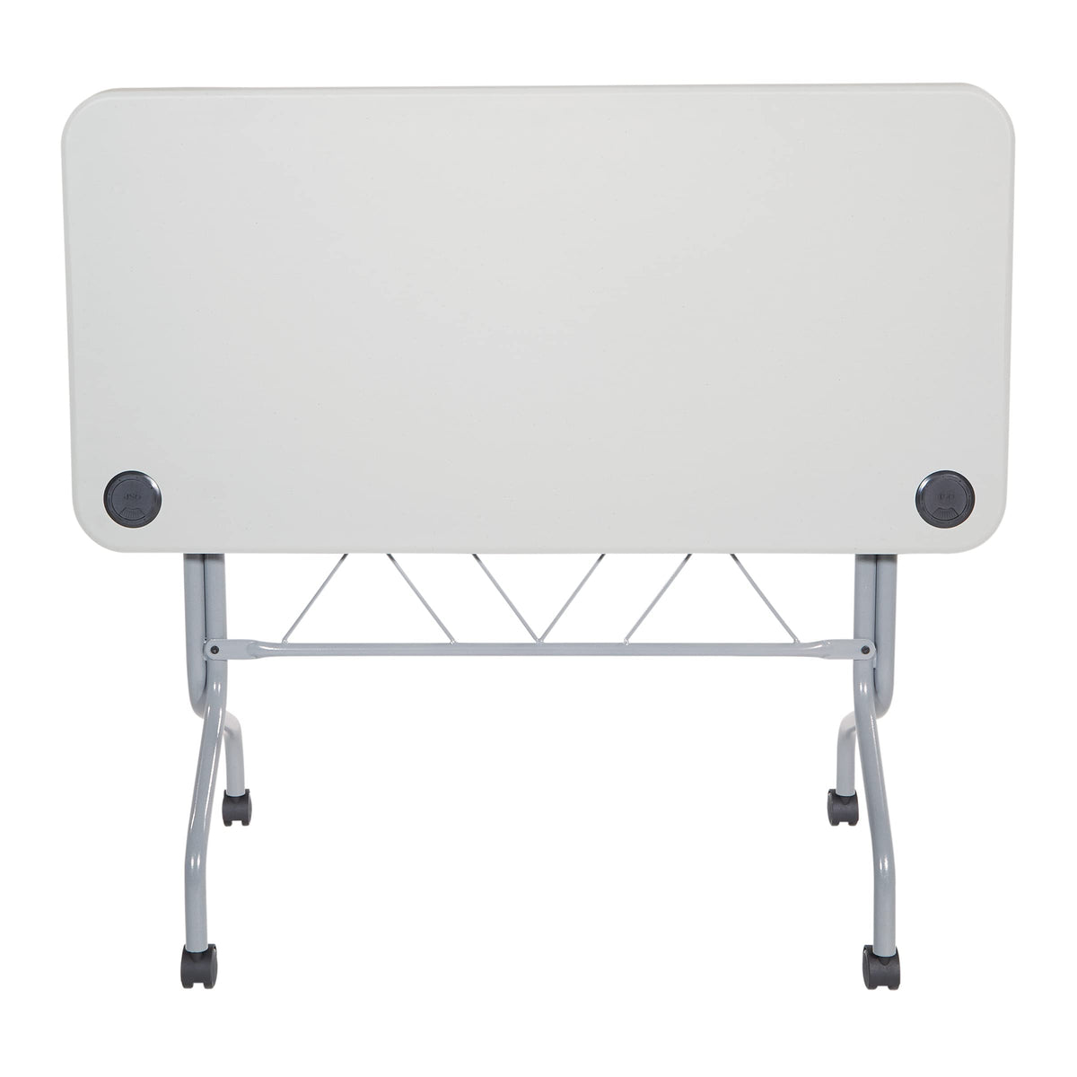 Light Gray Resin Multipurpose Flip Training Table with Locking Casters L1152