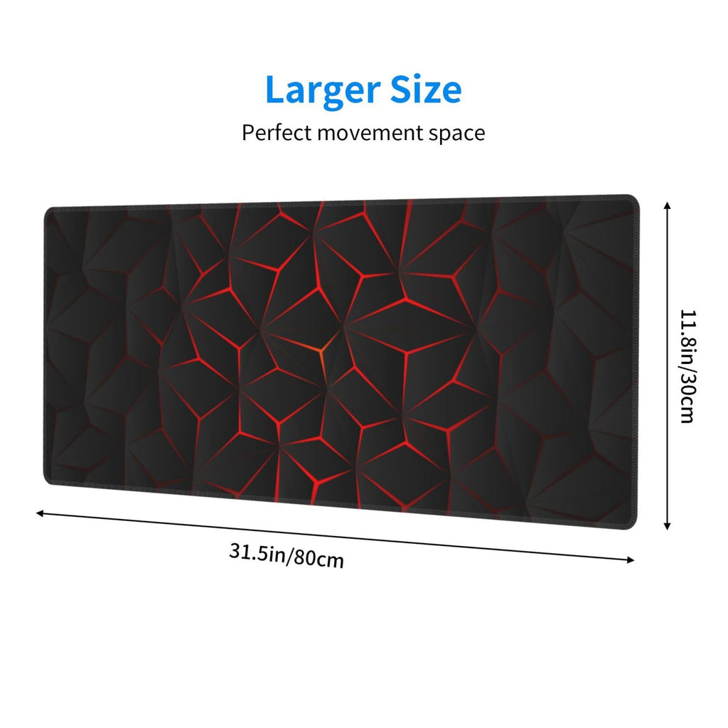 Black Red Large Gaming Mouse Pad 31.5 x 12 inch P122