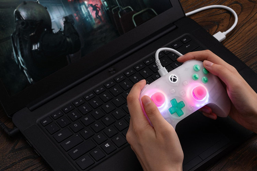 Wired Controller with RGB Lighting, Hall Effect Joysticks and Triggers, Translucent Pink S220559
