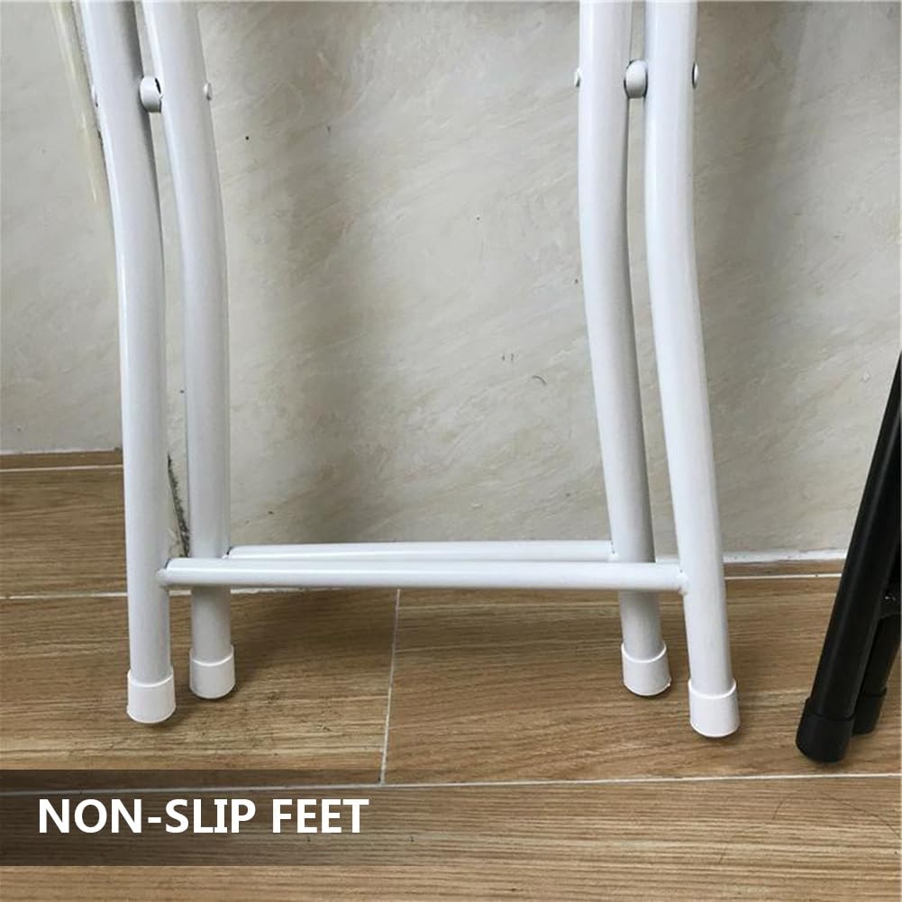 Square Foldable Counter Height Stool with Backrest Z2693