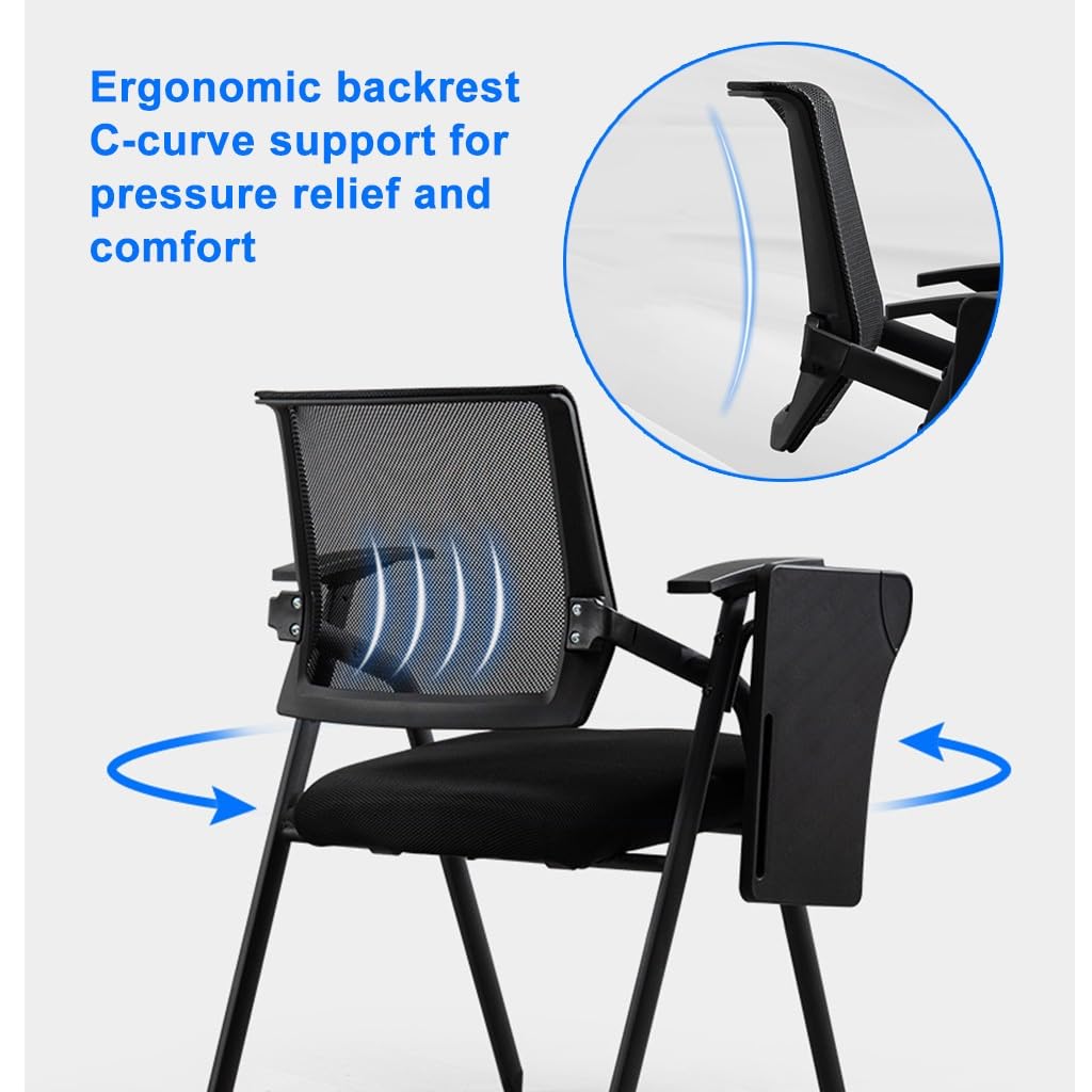 Mesh Office Chair with Lumbar Support and Desk O178