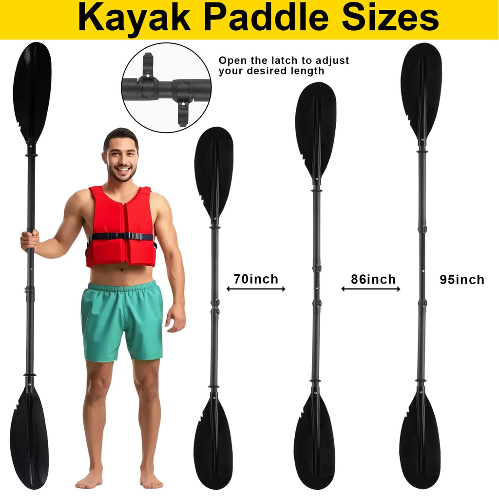 Telescopic Canoe Paddle 70inch to 95inch Black S89946