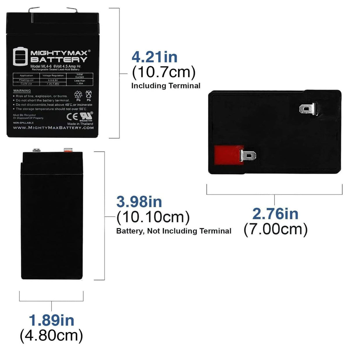 6V 4.5AH SLA Replacement Battery C25858