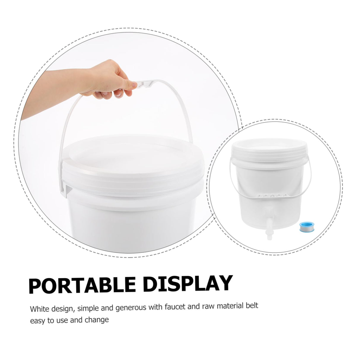 Water Storage Jug with Faucet 10l Plastic Container P4276