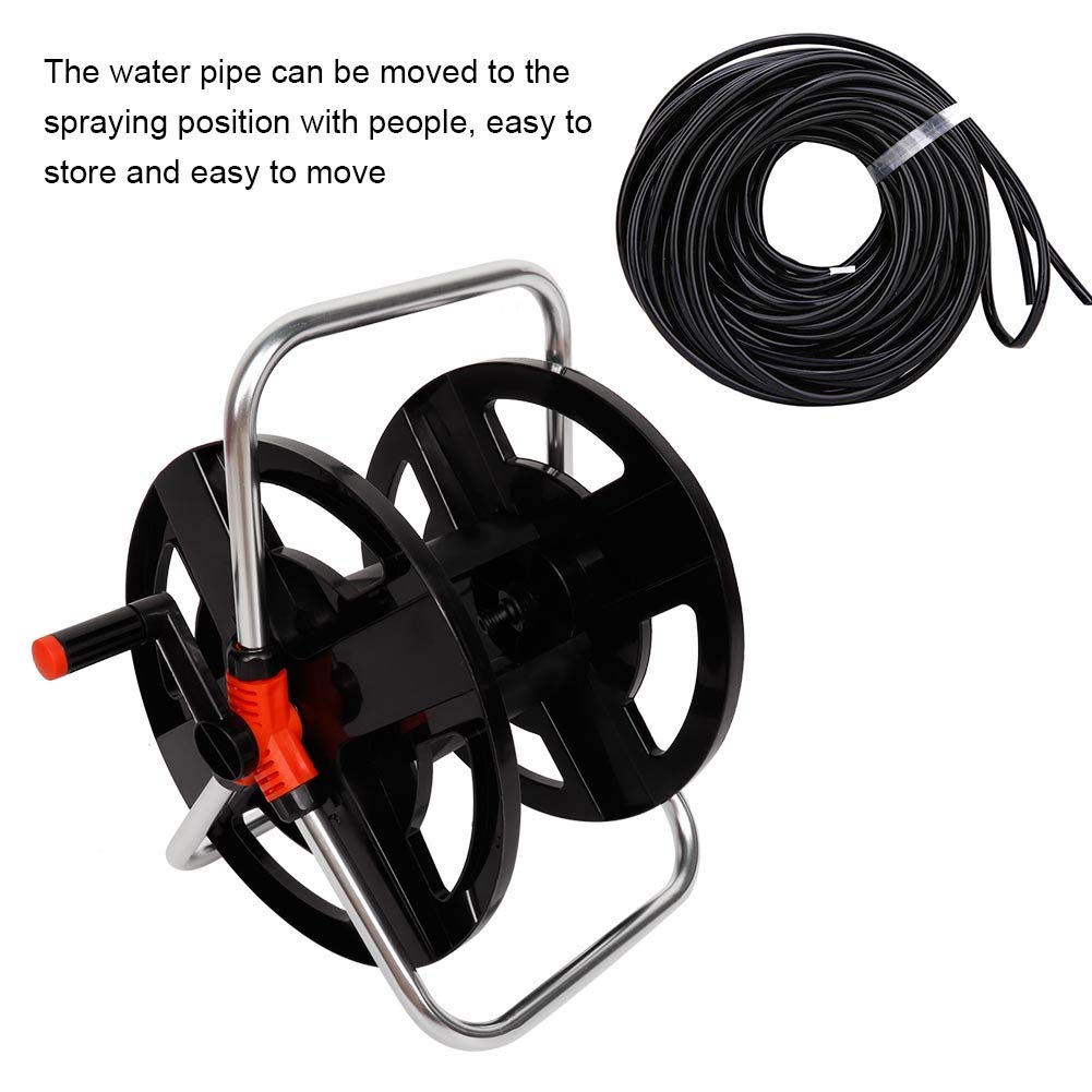 Heavy Duty Aluminum Hand Cranked Hose Reel Cart with 114ft Capacity V793