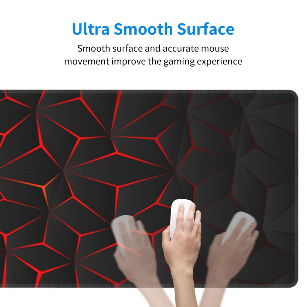 Black Red Large Gaming Mouse Pad 31.5 x 12 inch P122