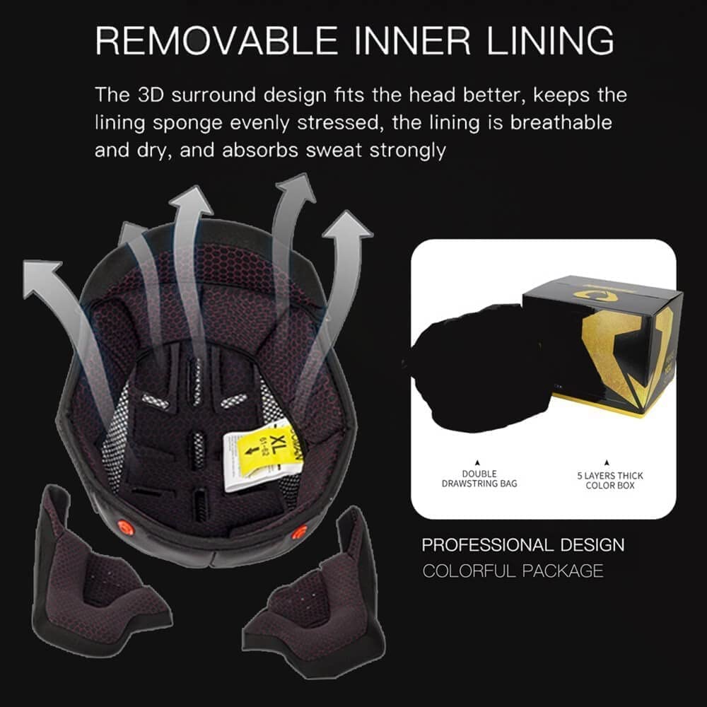 Bluetooth Modular Motorcycle Helmet with Flip Up Dual Anti-Fog Visors D364