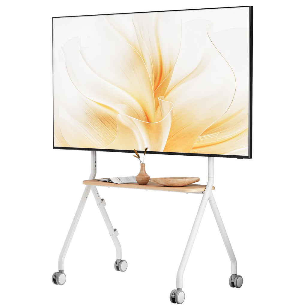 White Rolling TV Stand Y534452