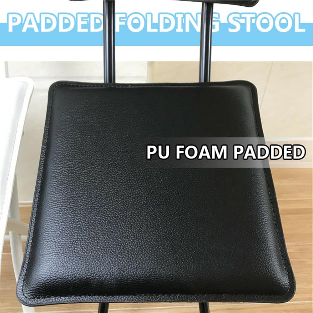 Square Foldable Counter Height Stool with Backrest Z2693