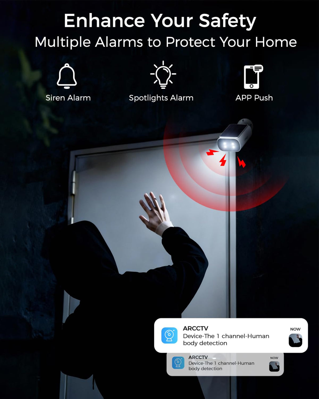 4MP Solar Security Cameras Wireless Outdoor I474