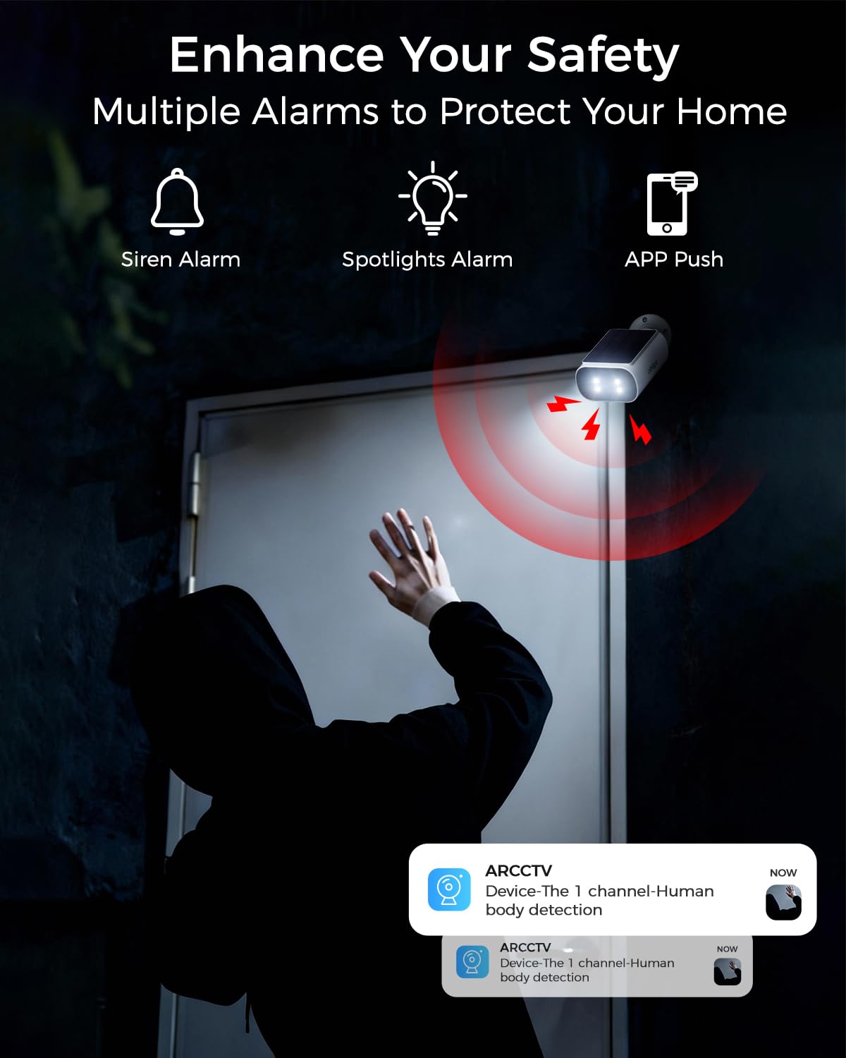 4MP Solar Security Cameras Wireless Outdoor I474
