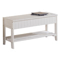 Solid Wood Shoe Bench with Storage A551