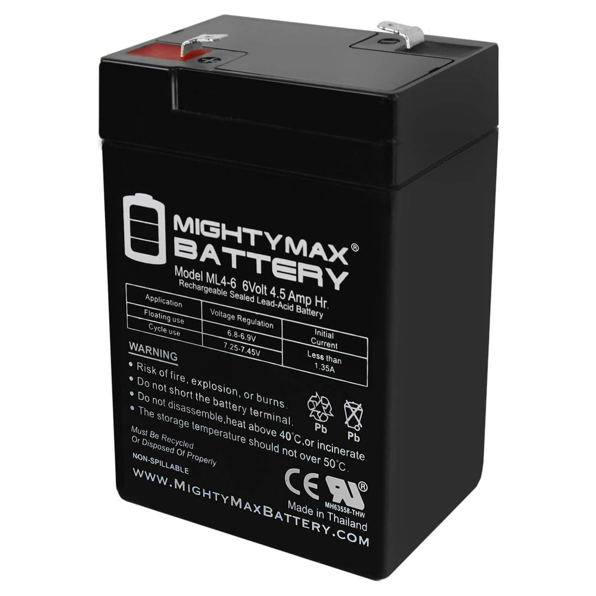 6V 4.5AH SLA Replacement Battery C25858