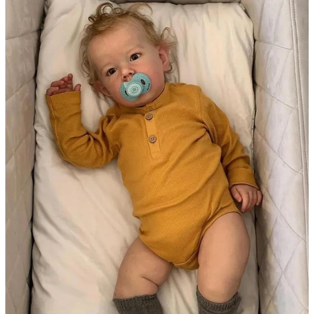 20 inch Vinyl Reborn Baby Doll with Hair J461