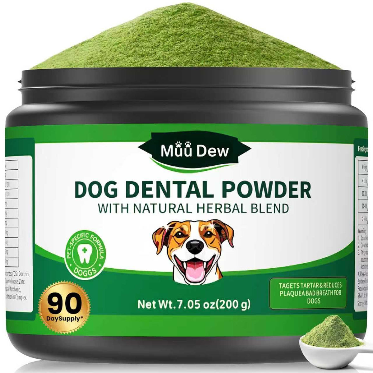 Dog Teeth Cleaning Powder, Dental Powder and Breath Freshener, 200 Grams B4676
