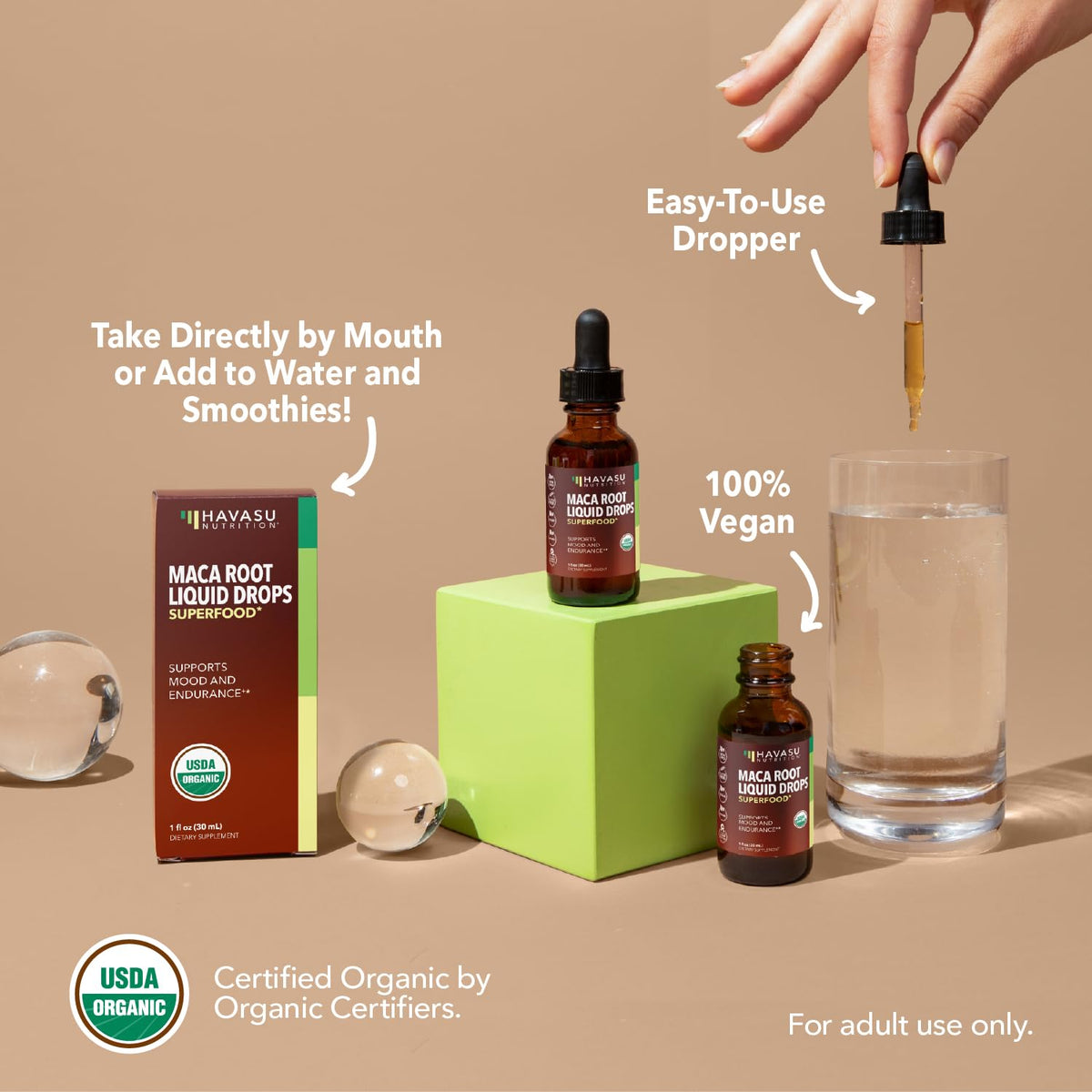 Organic Maca Root Liquid Unflavored 1fl oz V7369