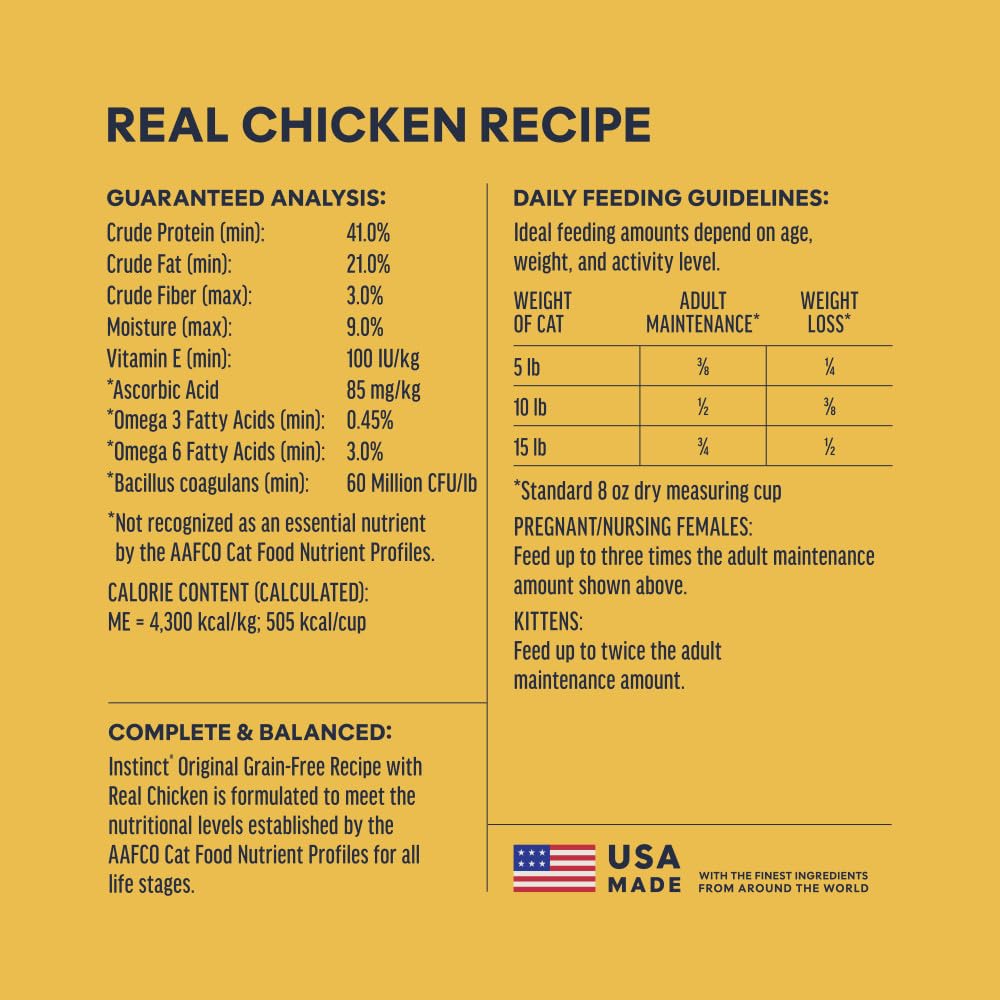 Chicken Dry Cat Food 5 lb. Bag O9390