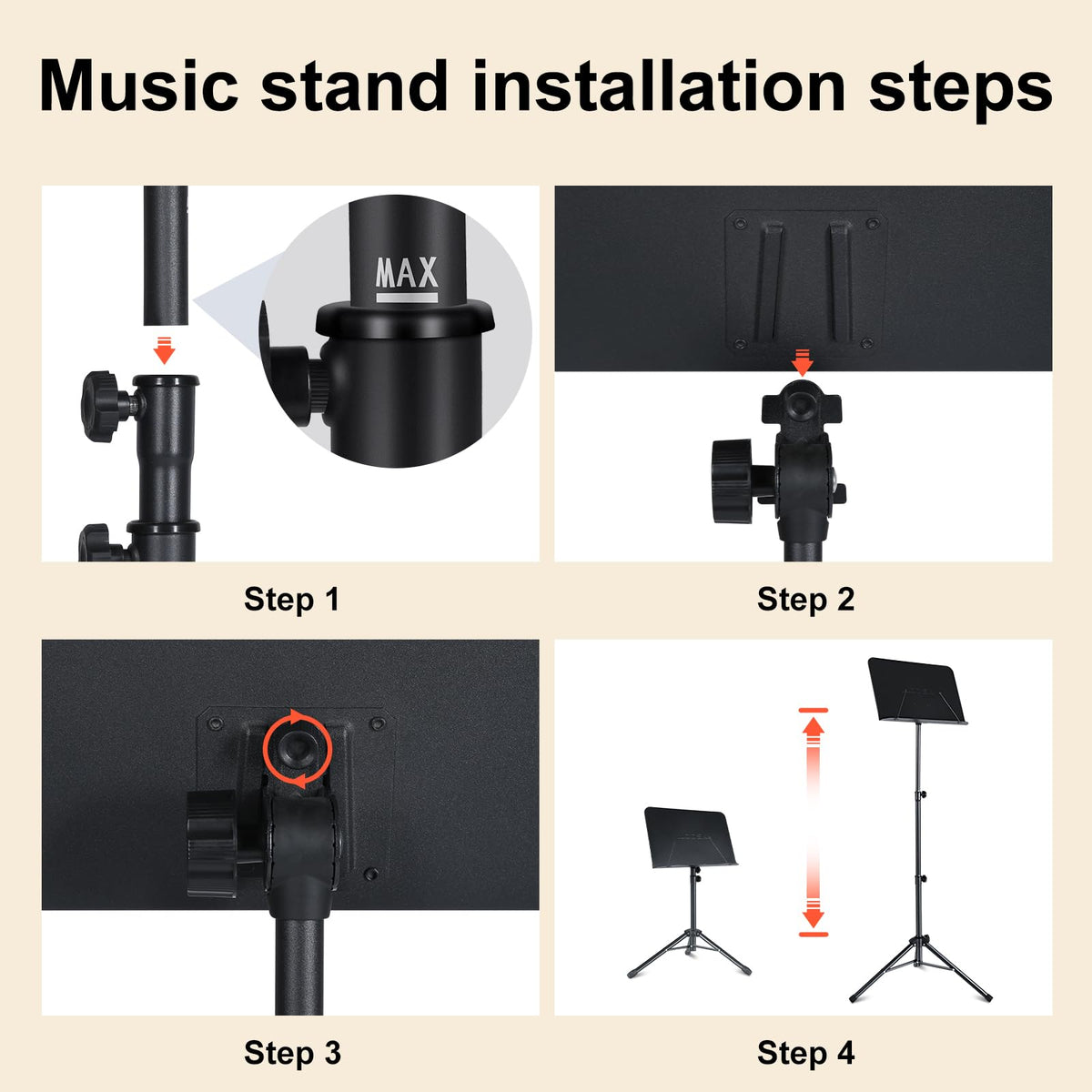 Folding Sheet Music Stand and Desktop Book Stand with Carrying Bag L98525