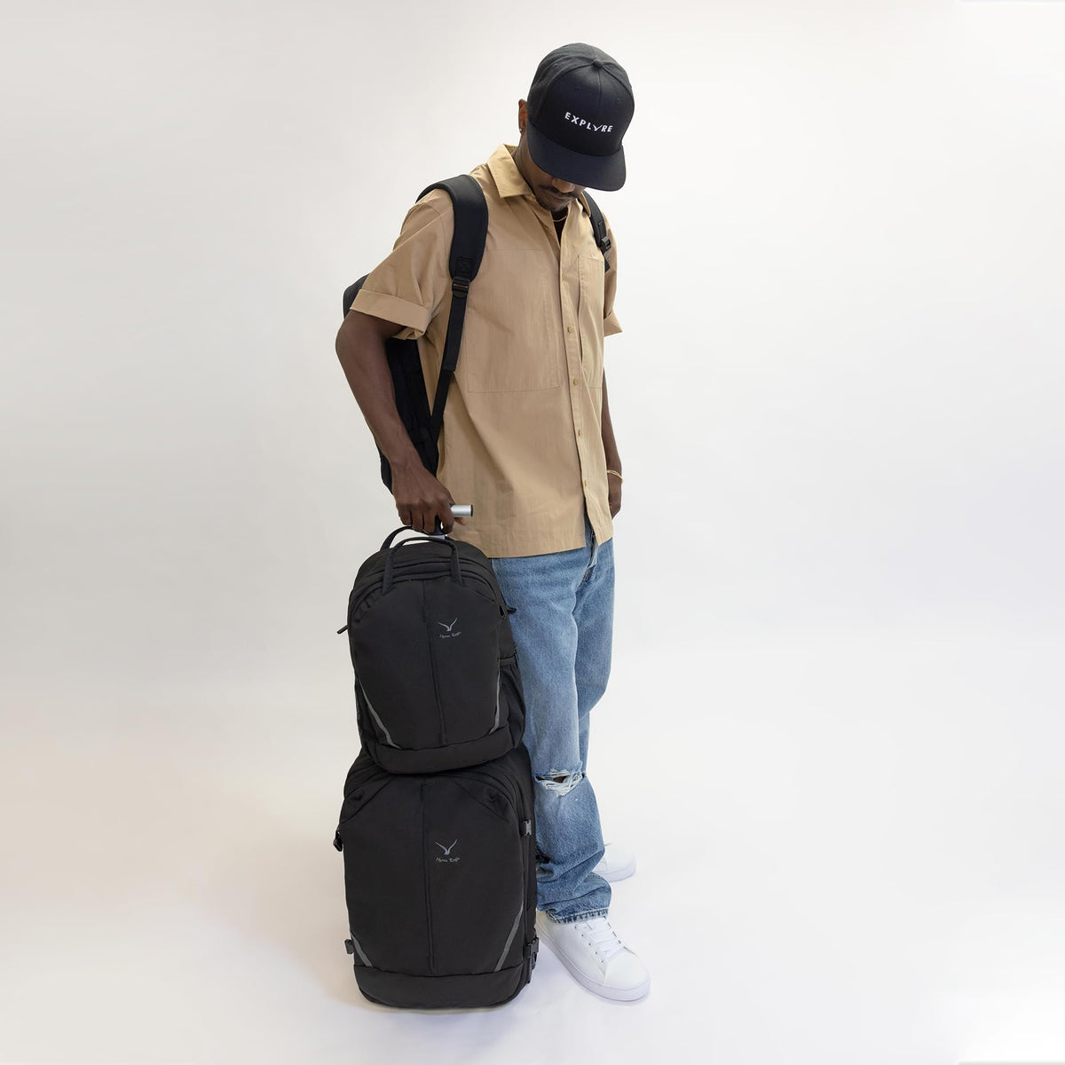 Rolling Backpack with Wheels 43L with Packing Cubes Set 6PC R24512