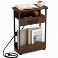 Narrow Side Table with Charging Station I627