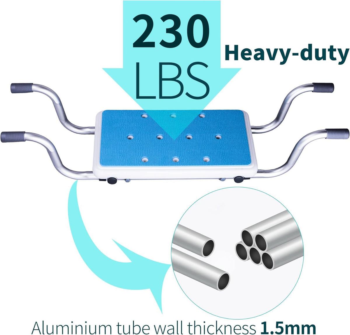 Heavy Duty Aluminum Alloy Bath Bench Seat M47942