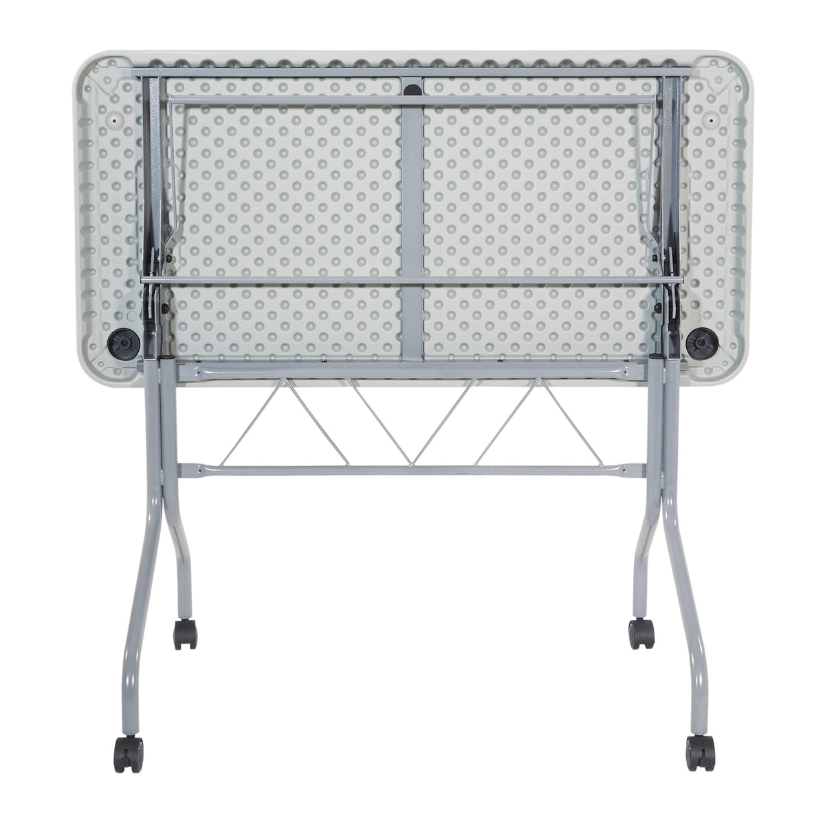 Light Gray Resin Multipurpose Flip Training Table with Locking Casters L1152
