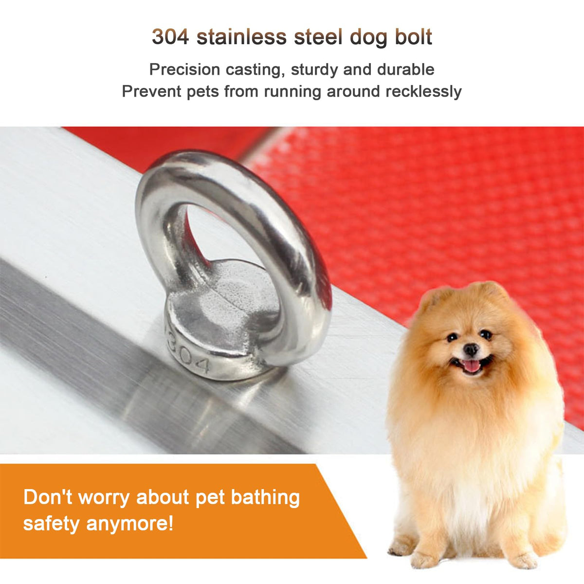 47" Stainless Steel Dog Grooming Tub with Stairs V92946